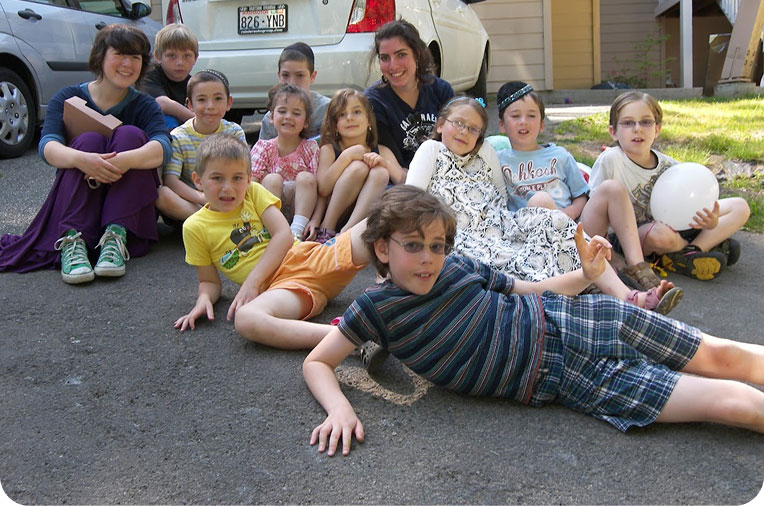 Camp kids enjoying activities